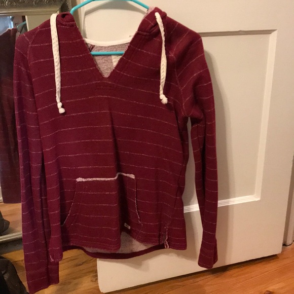 Billabong red and white stripped sweat shirt - Picture 1 of 1